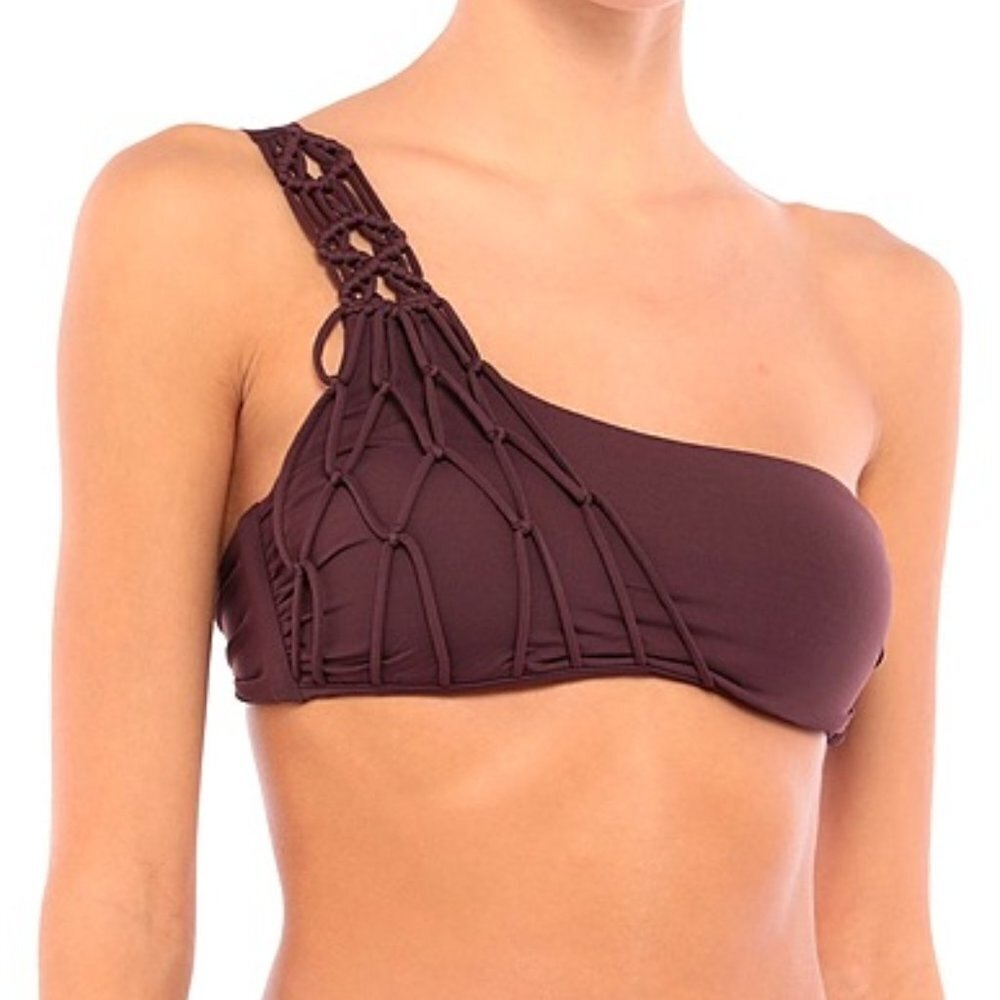 Christies Nodi Bikini Top Maroon Light Padding US 36 NWT